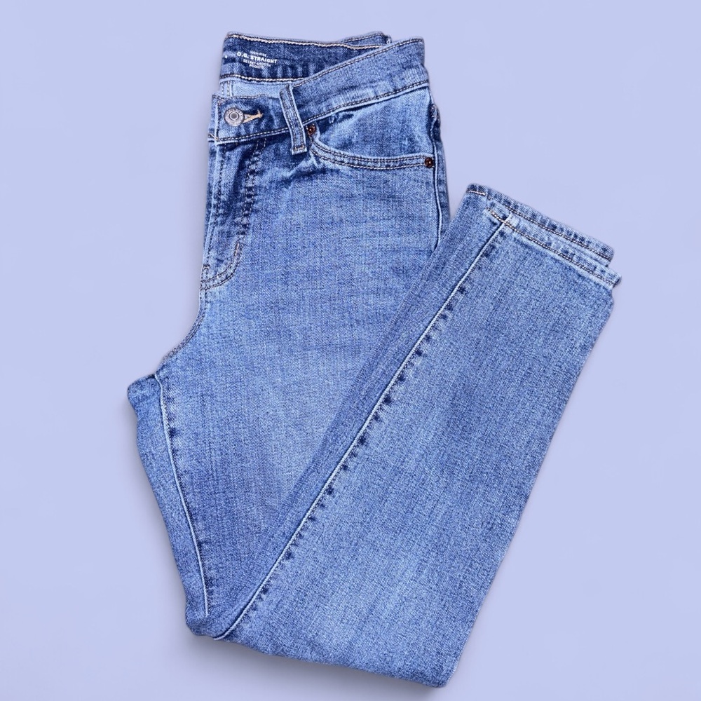 High-Rise Straight- Leg Women's Blue Jeans